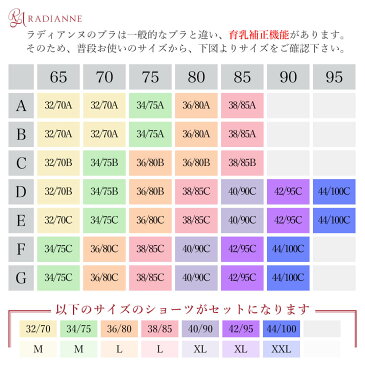 脇肉カップインすっぴんブラ ブラ&ショーツセット 全5色 全15サイズ ラディアンヌ