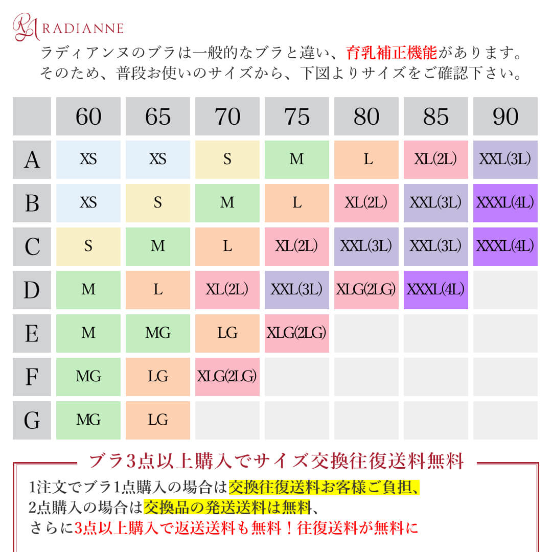 【20%OFF・5/16(土)1:59迄】ラディアンヌ すっぴんナイトブラ ナイトブラ 育乳ブラ おやすみブラ 夜 寝る 睡眠 育乳 自胸 育てる 横流れ 防止 産後ブラ 卒乳 脇肉ブラ 盛りブラ 大きいサイズ 補正ブラ ブラジャー 補正下着 ナイトブラ おやすみブラ 全5色 全6サイズ