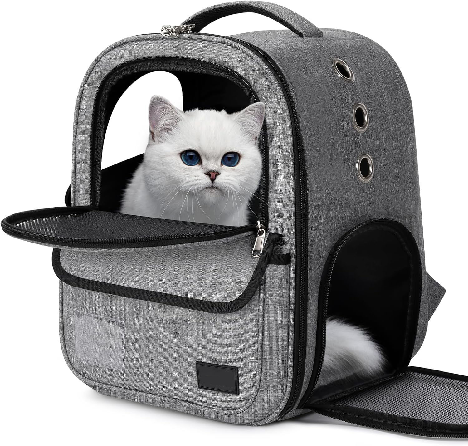 猫 キャリー リュックペット キャリーバッグ 犬 猫 ウサギ リュック 猫 リュック 猫 ウサギ 小型犬 小動物用通気性 軽量 折りたたみ式 脱歩防止 持ち運びやすい 旅行 通院 災害避難用 防災用