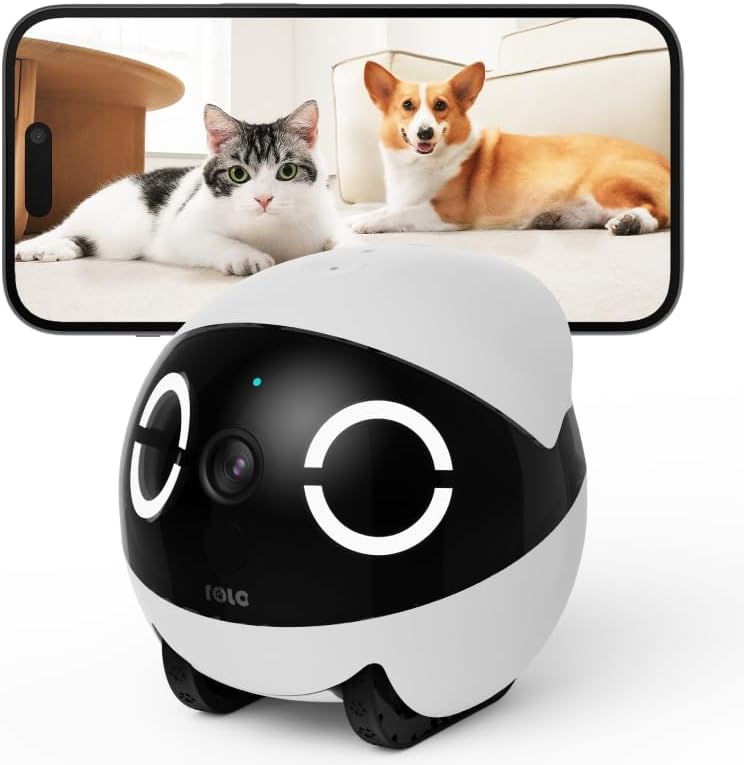 ペットカメラ 2K バッテリー長持ち 遠隔操作 双方向音声通話 モーション検知 動画自動撮影 自走式カメラ 可動式 家庭向け小型ロボット ペット見守り お子様見...