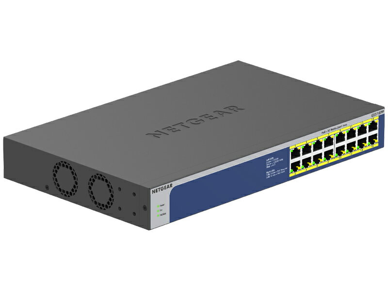 Rakuten - NETGEAR Inc. PoE+対応(260W)ギガビット16ポート アンマネージスイッチ GS516PP-100AJS