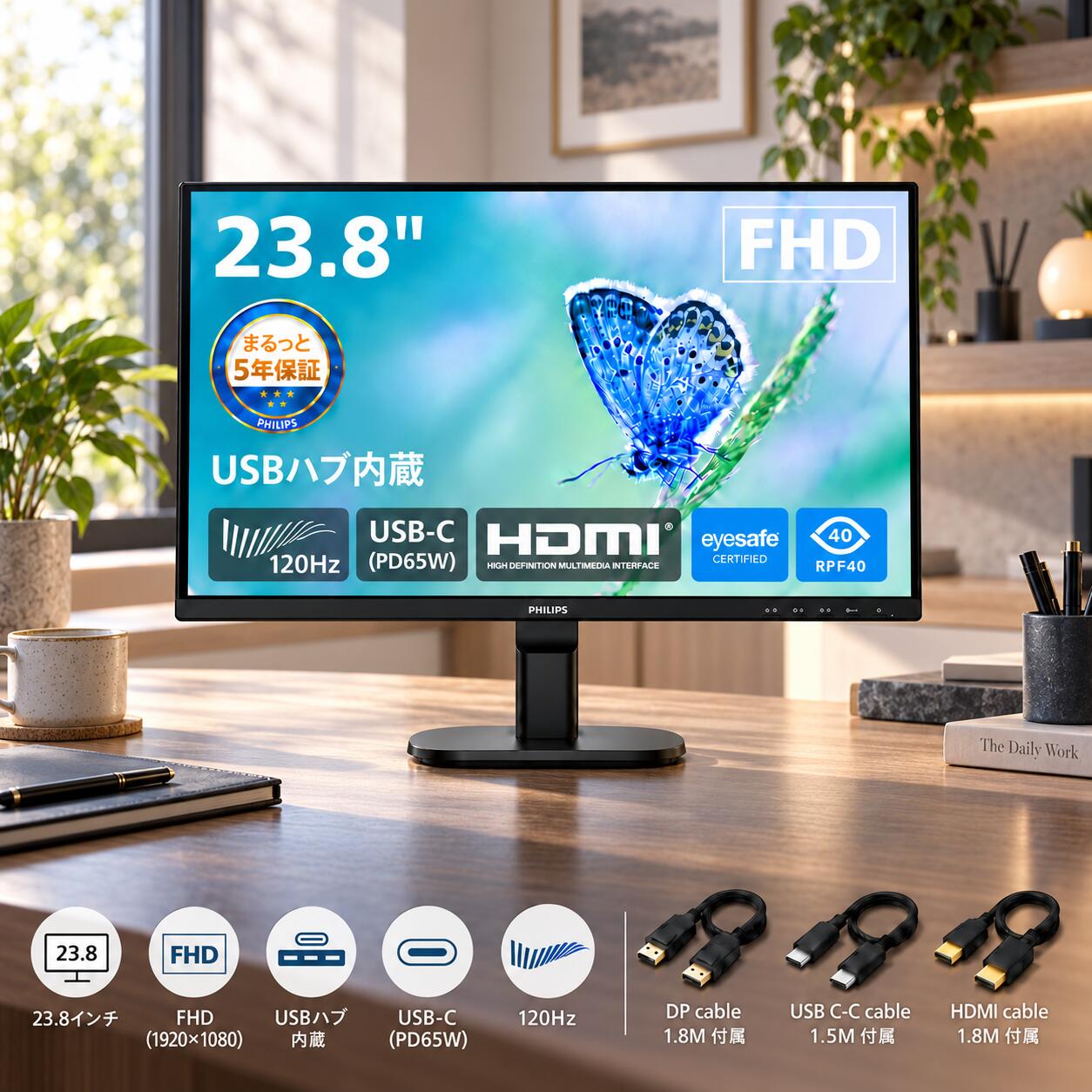 PHILIPS 液晶ディスプレイ 23.8型/24B2U2300/11