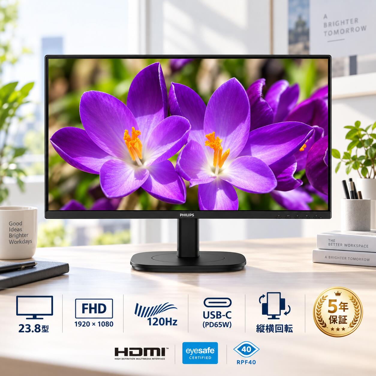 PHILIPS 液晶ディスプレイ 23.8型/24B2U2300E/11