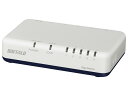 （Buffalo） スイッチングHUB LSW6-GT-5EPL/WH ホワイト