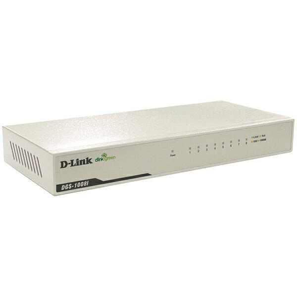 D-Link 省電力アンマネージメントスイッチングHUB DGS-1008I/B1