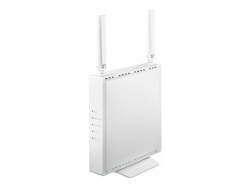 ■Wi-Fi 6(IEEE802.11ax)に対応し、5GHz最大1201Mbps(規格値)、2.4GHz最大574Mbps(規格値)の高速通信が可能なWi-Fiルーターです。可動式アンテナを搭載し、設置場所やお部屋に合わせて最適な方向にWi-Fi電波を飛ばすことが可能です。■Wi-Fi 6は通信速度の理論値が5GHz、2.4GHzともに高速かつ同時通信の低遅延や、接続するデバイスの消費電力を節約といった特徴があり、モバイルデバイスでのテレビ会議などお仕事にもゲームユーザーにも最適です。■可動式アンテナを採用していますので、設置されるご家庭に合わせて最適な方向に電波を飛ばすことができます。電波は、アンテナを中心に、水面の波紋のように広がって飛びます。■初期設定不要(※)で情報コンセントのLAN接続口または回線終端装置とを添付されているLANケーブルで接続して電源を入れるだけでインターネットにスグつながります。 ※ご契約されている回線がPPPoE接続方式の場合は初期設定が必要になります。