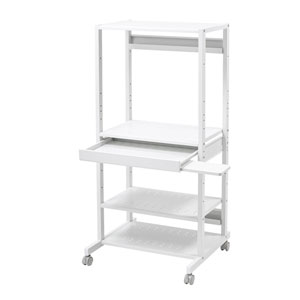 サンワサプライ RAC-507 RoHS10対応キーボードスライダー付きパソコンラック（W650×D610mm）