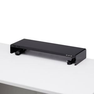サンワサプライ MR-LC202BKN 電源タップ+USBポート付き机上ラック(W600×D200 ブラック)