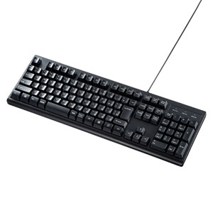Rakuten - サンワサプライ 日本語109キーボード　抗菌防水防塵タイプ SKB-BS6BK