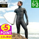 【5/3〜6はP5倍】【限定感謝価格】FELLOW セミドライ ウェットスーツ メンズ 5×3mm ロングチェストジップ スキン セミドライスーツ ウエットスー...