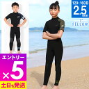 【マラソン限定!エントリーP5倍】ウェットスーツ シーガル 2.5mm キッズ 半袖 子供 ジュニア FELLOW 子供用 バックジップ ストレッチ ジャージ ...