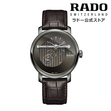 【ラドー 公式】 腕時計 RADO DiaMaster High Line ダイヤマスター オートマティック ハイライン 自動巻 43mm ブラウン 文字盤 セラミック レザーストラップ 50m防水メンズ腕時計 高級腕時計 機械式 革ベルト 新生活 新社会人 ビジネス シンプル