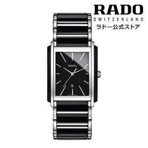 【ラドー 公式】 腕時計 RADO Integral インテグラル クォーツ 31.0x41.1mm ブラック 文字盤 ハイテク セラミック ブレスレット 30m防水メンズ腕時計 高級腕時計 ブランド 新生活 社会人 ビジネス シンプル クラシック ビンテージ