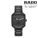 ラドー 【ラドー 公式】 腕時計 RADO True Square Undigital トゥルー スクエア アンデジタル 自動巻 38mm ブラック 文字盤 セラミック 50m防水メンズ レディース 機械式 限定 デザイン YOY ヨイ 世界限定 数量限定 20代 30代 40代 社会人 軽量 低アレルギー