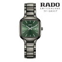 【ラドー 公式】 腕時計 RADO True Square トゥルー スクエア クォーツ 29mm グリーン 文字盤 プラズマ ハイテク セラミック ブレスレット 50m防水レディース 高級腕時計 ペ ブランド ミニマル 20代 30代 40代 社会人 軽量 低アレルギー