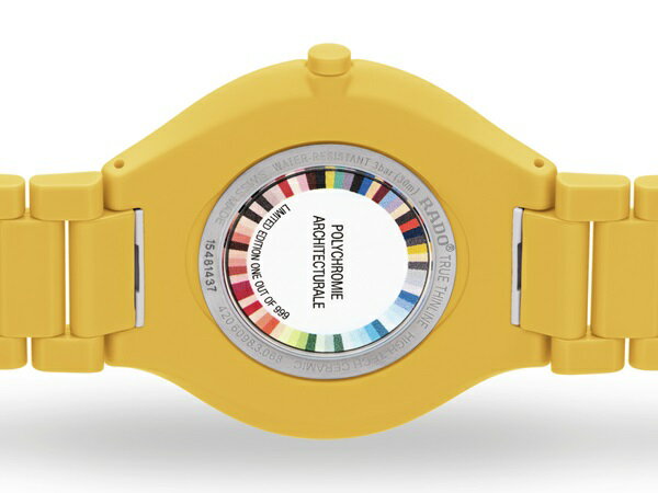 ラドー 公式】 腕時計 RADO True Thinline Les Couleurs Le Corbusier トゥルー シンライン レ・クルール? ル・コルビュジエ クォーツ 39mm イエロー 文字盤セラミック 厚さ5mm 30m防水レディース メンズ 高級腕時計 薄型 ユニセックス 軽量 デザイン