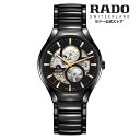 【ラドー 公式】 腕時計 RADO True Round Automatic Open Heart トゥルー ラウンド オープンハート 自動巻 40mm セラミ...