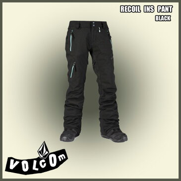 14-15 VOLCOM ボルコム ウェア RECOIL INS BLK レディース パンツ 送料無料 [スノーボード ウェア] 14-15/VOLCOM/ボルコム/RECOIL/INS/パンツ/2015