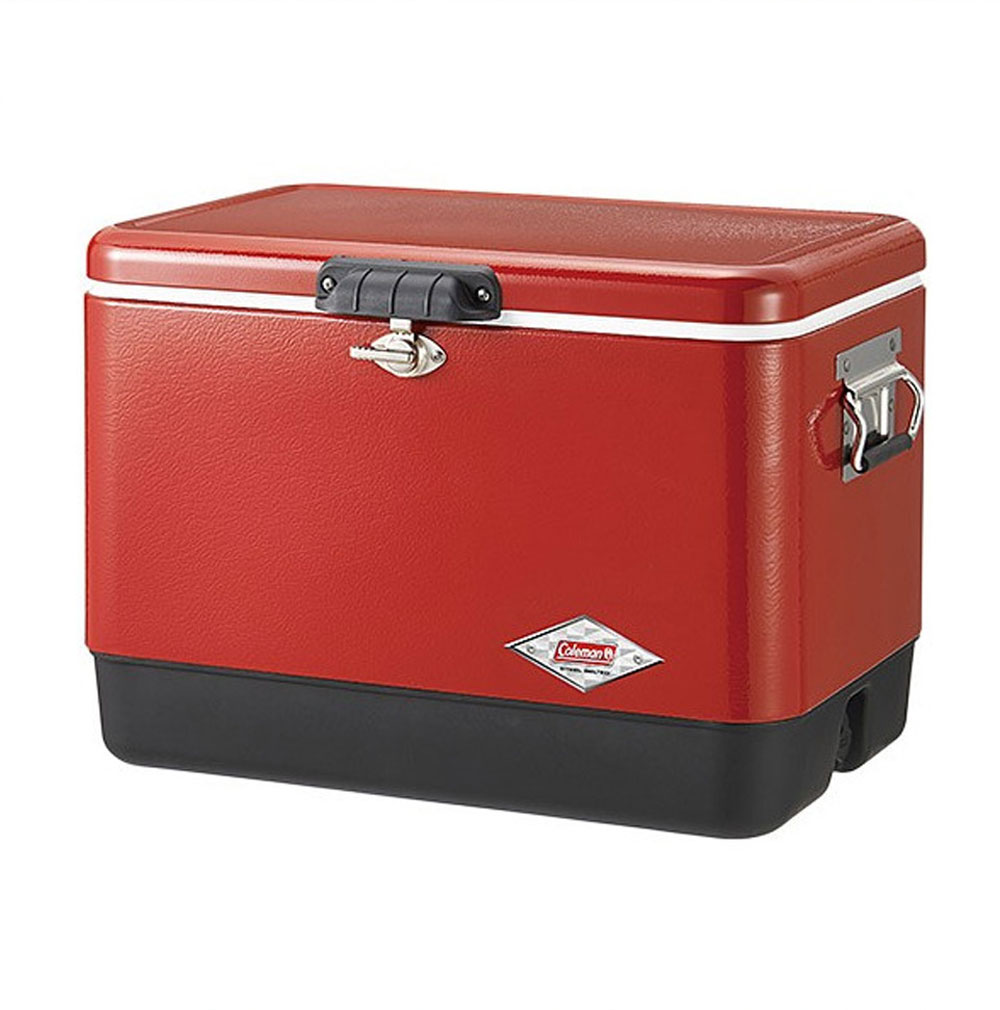 3000003539 コールマン Coleman 54QT クーラーボックス スチールベルトクーラー レッド/ブラック通販格安セール情報 楽天 通販