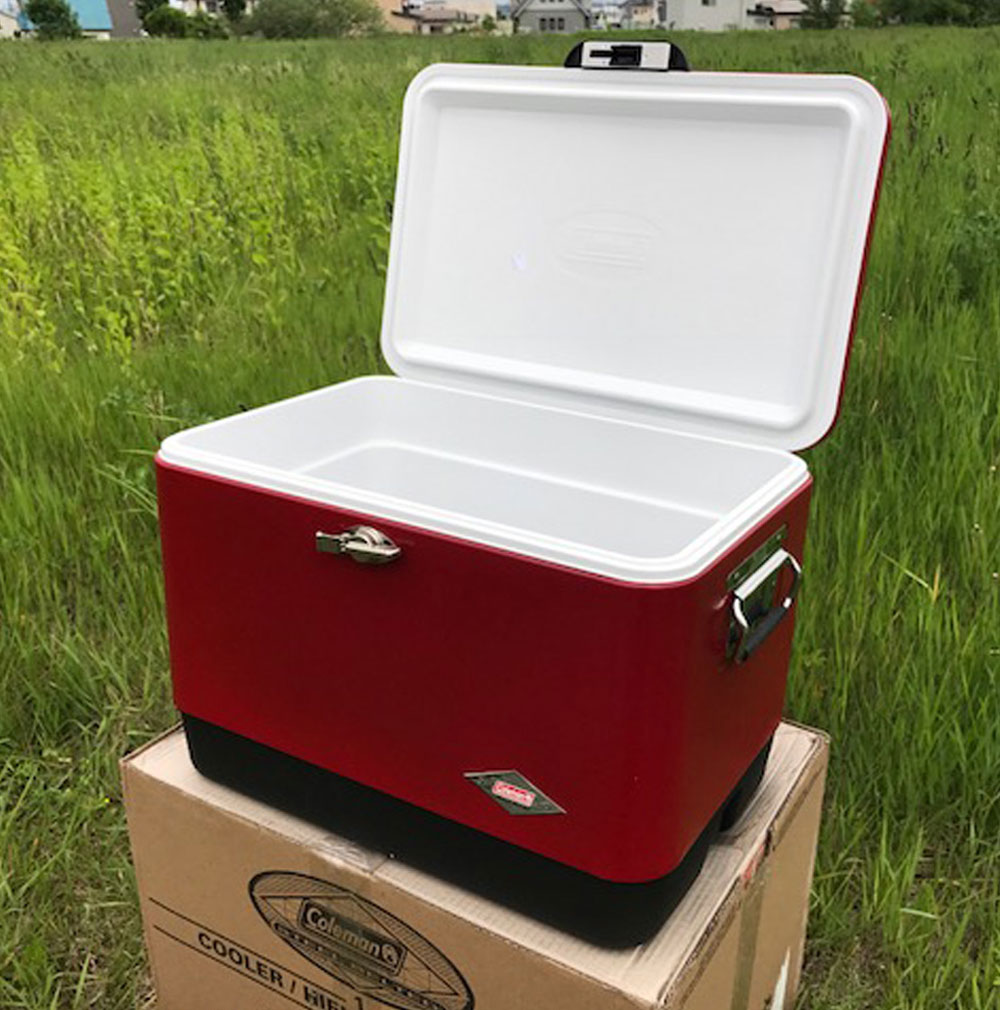 3000003539 コールマン Coleman 54QT クーラーボックス スチールベルトクーラー レッド/ブラック通販格安セール情報 楽天 通販