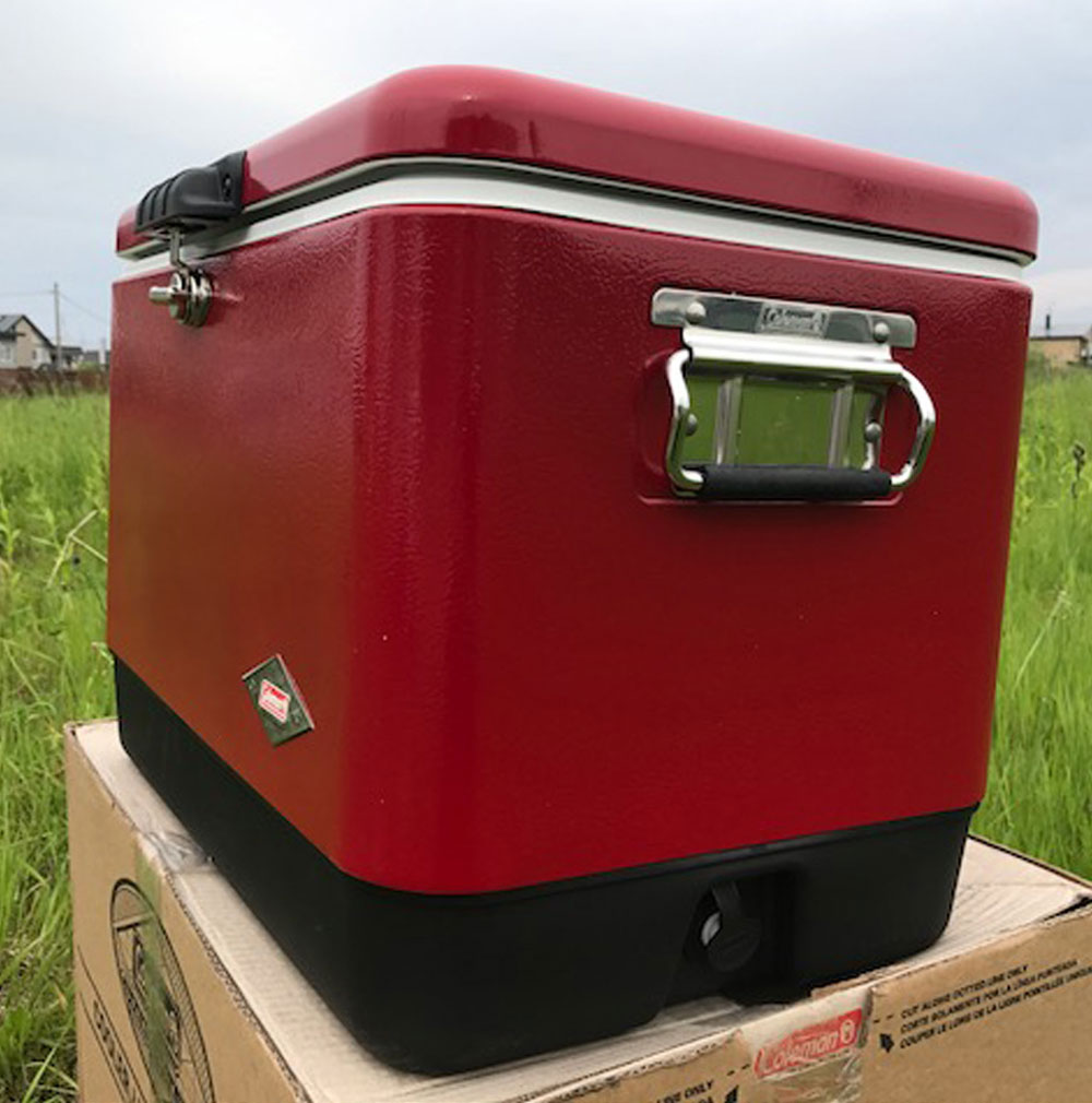 3000003539 コールマン Coleman 54QT クーラーボックス スチールベルトクーラー レッド/ブラック通販格安セール情報 楽天 通販
