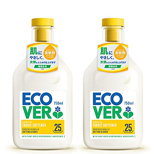 ECOVER(エコベール) エコベール 柔軟剤 本体 ガーデニア&バニラの香り 750ml×2個 ecover ファブリック..
