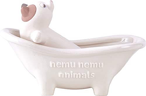 りぶはあと バスタブ加湿器 ねむねむアニマルズ ミケネコのゆず (本体:全長約11cm コップ:全長約14.5cm..