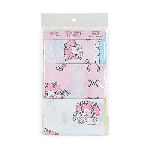 サンリオ(SANRIO) サンリオ ランチクロス 3枚セット 約43×43cm 綿100% 名前スペースあり マイメロ マイメロディ m 送料無料