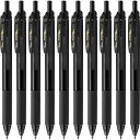 ぺんてる ボールペン ゲルインキ エナージェル エス 0.7mm ブラック軸 BL127-A 黒 10本 送料無料