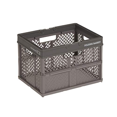 天馬(Tenma) 折りたたんでコンパクトになる持ち手付きの収納ボックス 完成品 折りたたみバスケット Sサ..