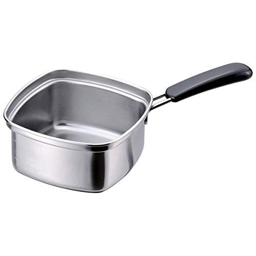 下村企販 片手鍋 角型 ラーメン鍋 15cm 【日本製】 直火・IH対応 1~2人用 インスタント麺がぴったり入る 角を使って移し替えら 送料無料
