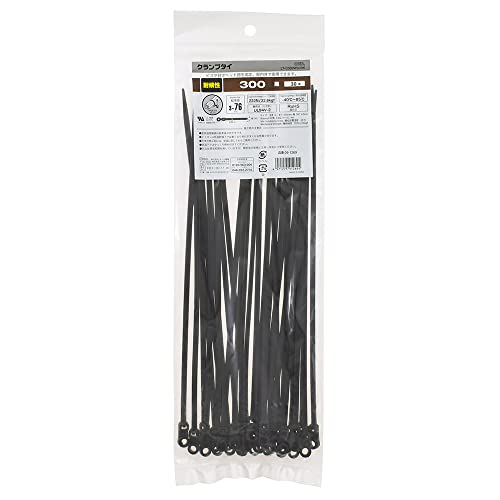 Rakuten - オーム電機 結束バンド 屋外 300mm クランプタイ 耐候性 ロックタイ 30本入 黒 LT-C300W30BK 09-1269 OH 送料無料