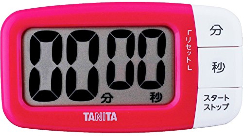 タニタ(Tanita) キッチン 勉強 学習 タイマー マグネット付き 大画面 100分 ピンク TD-394 PK でか見えタイマー 送料無料