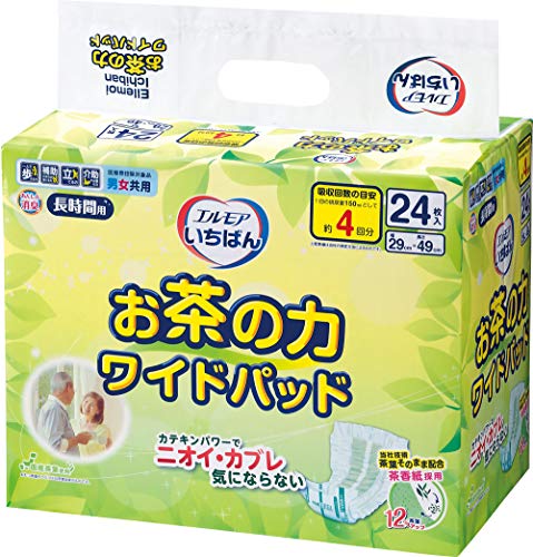 いちばん お茶の力 ワイドパッド 男女共用 24枚入(テープタイプ用) 送料無料