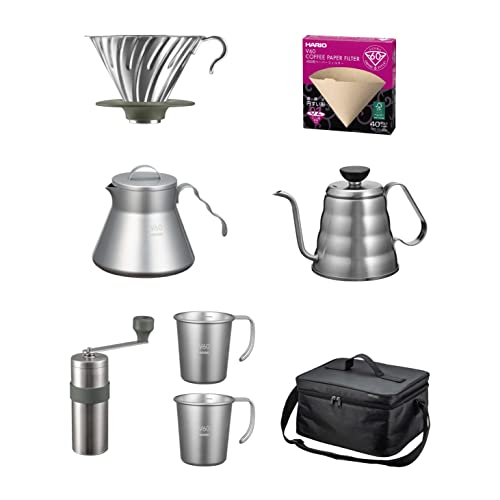 HARIO(ハリオ) V60アウトドアコーヒーフルセット ブラック コーヒー セット買い プレゼント ギフト 贈り物 O-VOCF 送料無料