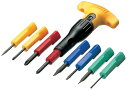 アネックス(ANEX) 8本組ドライバーセット T型ラチェット付 No.5700 【まとめ買い】12セット 送料無料