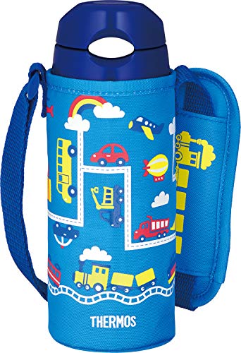 Rakuten - サーモス 水筒 真空断熱ストローボトル 400ml ブルーネイビー 保冷専用 FHL-402F BL-N 送料無料