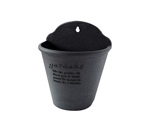八幡化成 ハンギングエコポット/吊り下げ型植木鉢 210 ブラック 『アーブル(Hachiman gardens:arbre)』..