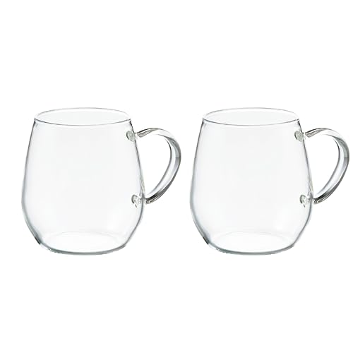 Rakuten - HARIO(ハリオ) ラウンドマグ 2個セット 360ml コーヒー ティー グラス 電子レンジ・食洗器OK 耐熱ガラス 日本製 RDM 送料無料