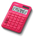 カシオ カラフル電卓 ビビッドピンク 12桁 ミニジャストタイプ MW-C20C-RD-N 送料無料