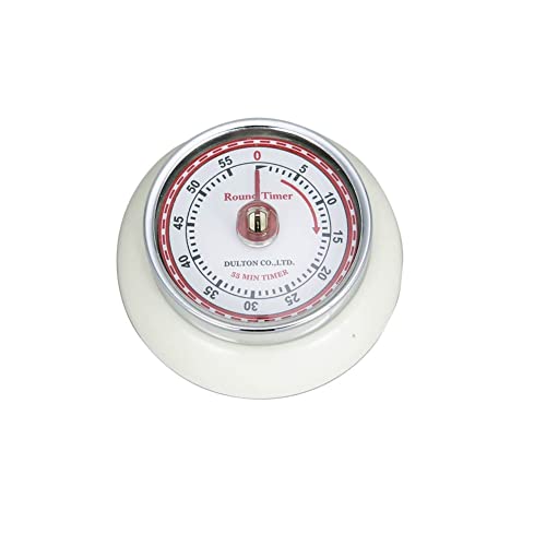 ダルトン(Dulton) キッチン タイマー ウィズ マグネット アイボリー スチール アナログ レトロ 直径70mm 奥行30mm 1 送料無料