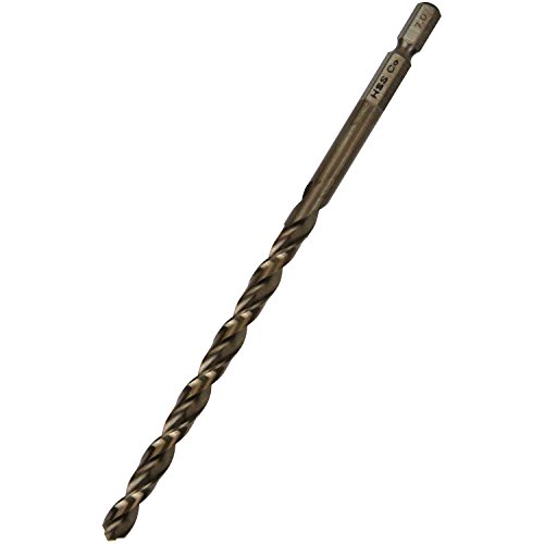 微長-/7.0mm/7.0mm・Size:7.0mmStyle:微長・パッケージ個数:1・サイズ:7.0mm・標準穴あけ可能厚:(ステンレス)1.0mm・(鉄)2.0mm・軸:六角軸6.35mm・使用電動工具:充電式インパクトドライバー・ドリルドライバー・電気ドリル・加工材料:ステンレス・鉄この長さが効く、コバルトハイス鋼MCE刃先で従来比3倍の高速切断が可能な微長ステンレスドリル 【用途】 ステンレス、鉄の穴あけ 【特徴】 ・コバルトハイス鋼(Co-HSS)を使用し、高温時の耐摩耗性が高く、ステンレス鋼の切削に最適 ・鉄への切削にも寿命抜群 ・六角軸なのでインパクトドライバーなどのチャックに直接セットできる ・MCE(マルチカッティングエッジ)刃先により切れ味抜群、食い付きと早切れ性能は従来比の3倍 【注意事項】 ※用途以外のご使用はしないで下さい。 ※ご使用前に本製品に亀裂や欠け、軸のゆるみがないかご確認下さい。 ※使用する電動工具本体の取扱説明書をよく読み正しくご使用下さい。 ※保護メガネやマスク等の作業に適した服装でご使用下さい。 ※まわりの安全をご確認いただきご使用下さい。 ※揮発性可燃物(ガソリンやシンナーなど)の近くではご使用にならないで下さい。 ※ドリル刃には十分注意して下さい。 ※加工材料は動かないようにしっかり固定して下さい。 ※使用後のドリル刃及び加工材料は高温になります。 ※ドリル推奨回転数を目安に使用下さい。 ※市販の水溶性切削油のご使用をお勧めします。 ※無理な負荷をかけてご使用にならないで下さい。