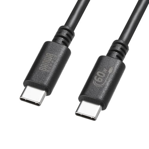サンワサプライ USB 2.0 Type-Cケーブル（PD60W・3m・ブラック） KU-CCP6030BK 送料無料