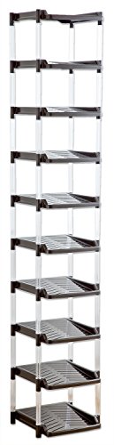 平和工業 シューズラック たっぷり 収納 10段 ブラウン 送料無料