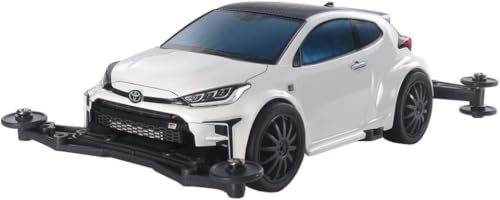 成型色/-/-・組み立てが必要なキット。別途、工具等が必要。・完成時サイズ:全長158mm、全幅98mm、全高49mm・大型のラジエターグリルやワイドに張り出したリヤフェンダー、ルーフ後端のスポイラーなど、迫力あふれる3ドアハッチバックスタイルをリアルにモデル化・シャーシは軽量・小型・ショートホイールベースのVZを採用・電池種別:単三電池2本(電池は別売りのため別途ご購入ください)商品紹介 タミヤ レーサーミニ四駆シリーズ No.97 ミニ四駆 トヨタ GR ヤリス VZシャーシ 18097 トヨタがWRC(世界ラリー選手権)を勝ち抜くための技術を注ぎ込んで開発し、2020年に発表されたスポーツ4WD、トヨタ GR ヤリスを再現したミニ四駆。 大型のラジエターグリルやワイドに張り出したリヤフェンダー、ルーフ後端のスポイラーなど、迫力あふれる3ドアハッチバックスタイルをリアルにモデル化。 ホワイトのボディにウインドウやライト類、ルーフのカーボンパターンなどを表現するメタリック調のステッカーを貼れば、スポーティーでアグレッシブな実車の雰囲気そのままに仕上がり。 また、シャーシは軽量・小型・ショートホイールベースのVZを採用。 ABS樹脂製のシャーシ本体とAパーツはグレイで統一して、ブラックのフィンスポークホイールには小径ローハイトタイヤを装着。 高性能な走りが楽しめるのはもちろん、ディスプレイモデルとしても抜群の存在感。 強度と拡張性を追求したVZシャーシ レースでも使われて人気が高い、小型・軽量・ショートホイールベースのVSシャーシの性能をさらに磨き上げたのがVZシャーシ。 小回り性能やメンテナンス性の高さなど、VSシャーシの優れた特長はそのままに、バンパー、リヤステー基部、プロペラシャフト軸受けなどの強度をアップ。 衝撃を吸収する適度な“しなり”もポイント。 また、リヤローラーステーに加えてフロントバンパーも分割が可能。 セッティングの自由度も大幅に向上。 そして、シャフトの軸受けは摩擦抵抗の少ないPOM樹脂製の620プラベアリングを採用。 シャーシ本体とギヤカバーなどのAパーツはABS樹脂製、ギヤ比は3.5:1をセット。 基本スペック 完成時サイズ:全長158mm、全幅98mm、全高49mm モーターつき 接着剤を使わずはめ込みとビス止めで組み立て ※この商品は、組み立てが必要なキットです。 ※組み立てには別途、工具等が必要です。 ※単三電池（2本）は別途ご購入ください。 ※この商品には、接着剤や塗料、工具や電池等は含まれません。 安全警告 該当なし