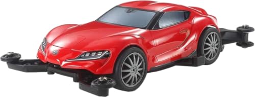 成型色/-/-・組み立てが必要なキット。別途、工具等が必要。・完成時サイズ:全長156mm、全幅97mm、全高43mm・2019年1月にワールドデビューしたトヨタの2シーターピュアスポーツカー、5代目スープラをミニ四駆で再現・エアロダイナミクスに優れたロングノーズ・ショートデッキのフォルムを実感たっぷりにモデル化・電池種別:単三電池2本(電池は別売りのため別途ご購入ください)商品紹介 タミヤ ミニ四駆PROシリーズ No.55 トヨタ GRスープラ MAシャーシ 18655 高性能な走りでレースも楽しい四輪駆動レーサーのプラスチックモデル組み立てキット。 2019年1月にワールドデビューしたトヨタの2シーターピュアスポーツカー、5代目スープラをミニ四駆で再現。 エアロダイナミクスに優れたロングノーズ・ショートデッキのフォルムを実感たっぷりにモデル化。 また、シャーシは組み立てやすく高性能なMAを採用。 ABS樹脂製の本体と低摩擦樹脂製のAパーツはブラックカラーで統一して、なめらかなスープラのシルエットをいっそう強調。 そして、シルバーのホイールに小径ローハイトタイヤを装着すれば、実車感は満点。 前後のライトやウインドウを表現するステッカーもセット。 駆動効率を追求したMAシャーシ “MA”とは、Midship AERO(ミドシップエアロ)の略。 ダブルシャフトモーターを車体中央に搭載した、ミドシップレイアウトの「MSシャーシ」、走行中の気流(エアロ)を特に意識してデザインされた「ARシャーシ」。 それぞれの優れた特徴を1台のシャーシにまとめあげたのが「MAシャーシ」。 もちろん、これまでに蓄積されたレーシングノウハウをいかして、3.5：1のギヤ比を採用し、6個の低摩擦樹脂ローラーやリヤスキッドバーも標準装備するなど、走行性能も徹底的に磨き上げた。 加えて、一体型のモノコック構造の採用で組み立てやすさやメンテナンス性もさらに向上。 初心者からベテランレーサーまで、また、小さめのコースで行われる街かどレースから大型の特設5レーンサーキットの公認競技会まで、幅広く対応できるシャーシ。 基本スペック 完成時の全長156mm、全幅97mm、全高43mm ダブルシャフトモーターつき 組み立ては接着剤不要のはめ込み式 ※この商品は、組み立てが必要なキットです。 ※組み立てには別途、工具等が必要です。 ※単三電池（2本）は別途ご購入ください。 ※この商品には、接着剤や塗料、工具や電池等は含まれません。 安全警告 該当なし