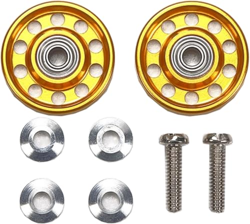 ゴールド/-/95704・ミニ四駆用グレードアップパーツ・レースで好評の軽量13mmオールアルミベアリングローラーのゴールドカラー・バージョン・ローラー部に10個の穴を開け、形状も変更・オールアルミベアリングローラーに比べてアルミ部分だけで30％の軽量化を実現・使用可能マシン:ミニ四駆PRO、ミニ四駆各車商品紹介 タミヤ ミニ四駆特別企画 軽量13mmオールアルミベアリングローラー ゴールド 95704 マシンの性能アップやセッティングに役立つパーツ レースで好評の軽量13mmオールアルミベアリングローラーのゴールドカラー・バージョン。 マシンがぐっとゴージャスに仕上がる。 ローラー部に10個の穴を開け、形状も変更。 オールアルミベアリングローラーに比べてアルミ部分だけで30％の軽量化を実現。 520ベアリングを埋め込んだスムーズな回転も魅力。 また、ベアリングローラー2個に加えて、取り付け用のビスやアルミスペーサーもセット。 直径13mmのゴールドカラーのアルミ製ベアリングローラー 使用可能マシン：ミニ四駆PRO、ミニ四駆各車 ※この商品はミニ四駆用のパーツです。ミニ四駆本体は含まれません。 ※組み立てには別途、工具や塗料等が必要です。 ※この商品には、接着剤や塗料、工具や電池等は含まれません。 安全警告 該当なし