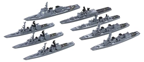組み立て(1998年) 軍艦34/18cm x 4cm x 30cm/軍艦-34・Color:(1998年) 軍艦34PatternName:単品・パッケージ個数:1・組み立て、塗装が必要なプラモデル。別途、工具、塗料等が必要。・スナップフィットで、接着剤は不要です。・(b)対象年齢 :(/b)15才以上「しらね型」や「はるな型」が直轄艦だった1998年(平成10年)の88艦隊を製品化! 横須賀の顔~広報の1護群~「DDH143しらね」を新規金型で起用・初回限定版はDDG168たちかぜ(護衛艦隊旗艦仕様)付属。 海上自衛隊の護衛隊群は、自衛艦隊・護衛艦隊の麾下で各8隻の護衛艦からなる艦隊です。 横須賀・佐世保・舞鶴・呉の4個配置とし、1998年ころの護衛隊群は2~3隻の護衛隊3個と直轄艦1艦から成っていました。 第1護衛隊群は横須賀に配置され、常に最新の艦艇が配属される護衛艦隊の顔でもあり「広報の1護群」とその性格を表すフレーズからも目にすることが多い艦艇群です。 DDは「はつゆき型」「あさぎり型」と発展していく中、平成8 9年に最新の「むらさめ型」「101むらさめ」「102はるさめ」が1護群に配備され、新時代への移り変わりを感じる時代でした。 四方を海に囲まれた日本の領土領海を守る「海上自衛隊の艦艇」を手軽に集めて・そろえて楽しむシリーズ! 成型色は海自艦艇のグレーを模しており、最小限の部品点数にまとめた組立を容易とする設計としています。 艦艇は接着剤いらずのスナップフィット式設計で、付属する海面パネルの上に展示してお楽しみいただけます。 年次により毎年変更される編成に合わせた内容のセット構成で、艦艇を彩る艦番号や標識も付属デカールで精密に再現。 □製品は、1998年の編成艦艇にそった第1護衛隊群所属の8隻で構成 □しらね型1隻・こんごう型1隻・はたかぜ型1隻・むらさめ型2隻・あさぎり型3隻の5クラスを収録 □展示用海域として海面プレート(ブルー成型色)が2枚付属 □成型色は海自艦艇専用に新たな色調を開発、露天甲板の「暗灰色N4」に模した色調 □初回生産ロットに限り、護衛艦隊旗艦へ改造された「DDG168たちかぜ」を再現できるパーツが封入 □付属するデカールには、艦番号や旧タイプの着艦標識など水線上を彩るマーキングを収録 ・「DDG174きりしま」にはヘリ甲板周囲枠線、中心白線、前甲板部の固有メーキングを収録し個別差異が表現可能 ・「DDむらさめ型」は当初見られたヘリ甲板周囲枠線を収録 (.co.jpより)