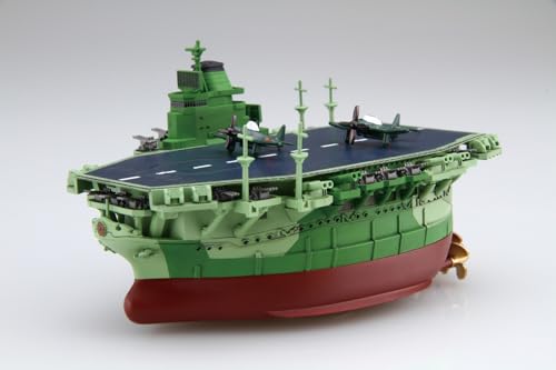 模型グリーン/24cm x 15cm x 6cm/TK-35・パッケージ個数:1・組み立てが必要なプラスチックモデルキット。別途、工具が必要。・多色成型で、お好みで塗装など楽しめます。・スナップフィットで、接着剤は不要です。大和型3番艦「信濃」！ 戦艦から空母へ途中変更され建造された、大型空母がちび丸艦隊に仲間入りです！ はめ込み式の組立スタイルで接着剤が不要です。 シールと多色成型部品による塗装いらずの仕様となっています。 艦底部は大和・武蔵を同一形状ながら、舷側や飛行甲板・艦橋など信濃専用部品の新金型を投入しました！ 高角砲台座や舷側は、部品点数を一体化することにより、今まで以上に簡便化しました。 それでいて形状のデフォルメにはぬかりはありません！ 高角砲の基部は台座と一体設計、煙突も側面とトップを一括で部品化しており、組み立て工程も軽減できます。 船体は濃淡のグリーン系迷彩が施されており、それぞれの部品は成型色で分けられ、舷側の一部はシールで塗り分けを再現します。 艦載機は烈風と流星が各3機ずつ付属します。 付属シールは、飛行甲板のマーキングのほか、菊花紋章や21号電探のメッシュ模様など細かい部分まで収録しています。 ※この商品は日本製です。 ※この商品は、組み立てが必要なプラスチックモデルキットです。