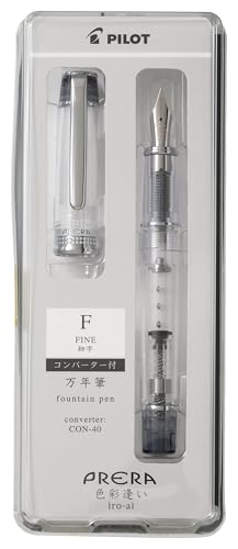 PILOT 万年筆 プレラ PRERA 色彩逢い F 細字 透明ブラック PFPR1TBF 送料無料